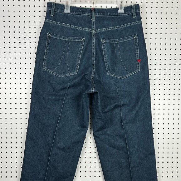 Vokal Y2K Double Knee Jeans‎ 36x32 Cybe Punk Blue Streetwear Skate Baggy 90s - Picture 3 of 8